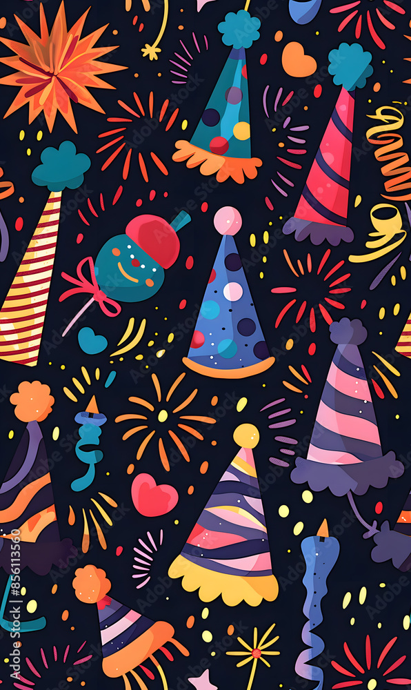 wallpaper, tiles or carpet cartoon illustrator, seamless pattern.