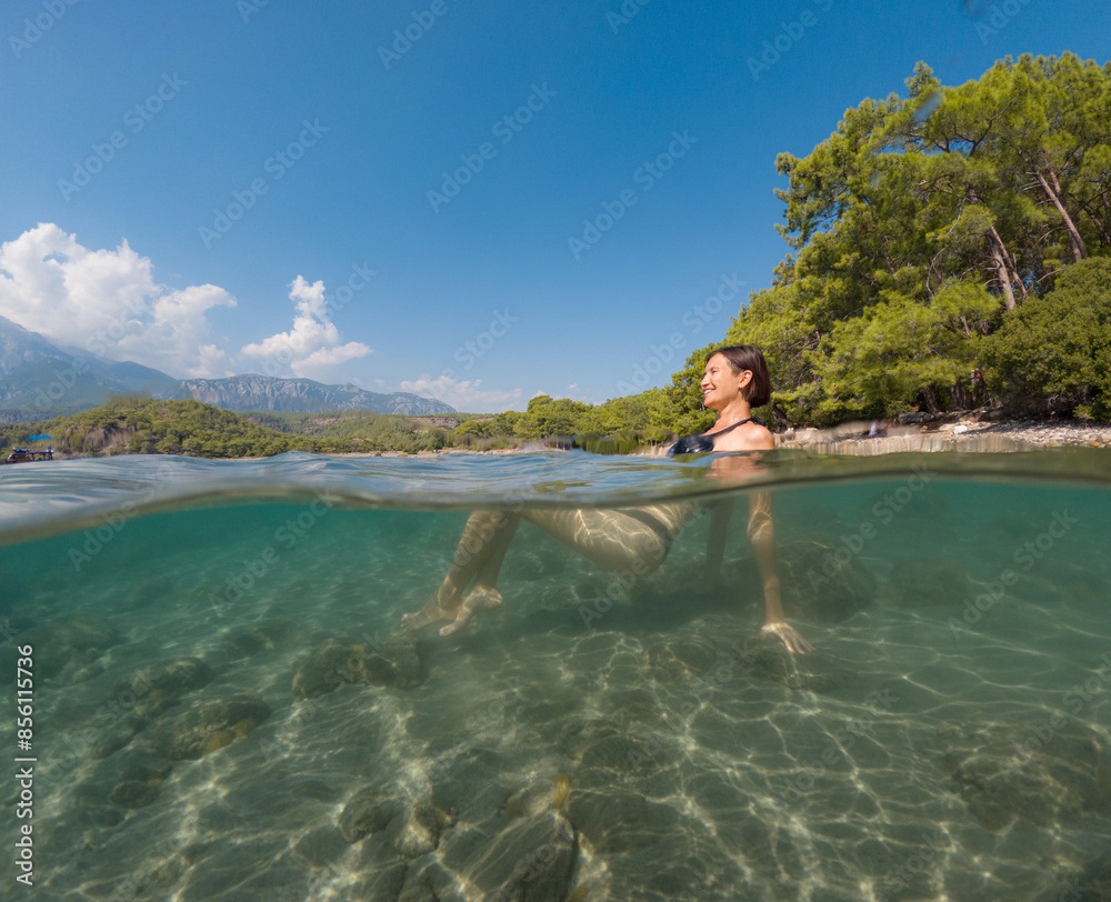 Sea summer landscape. Travel and Holiday concept. Sea summer landscape. Travel and Holiday concept.
