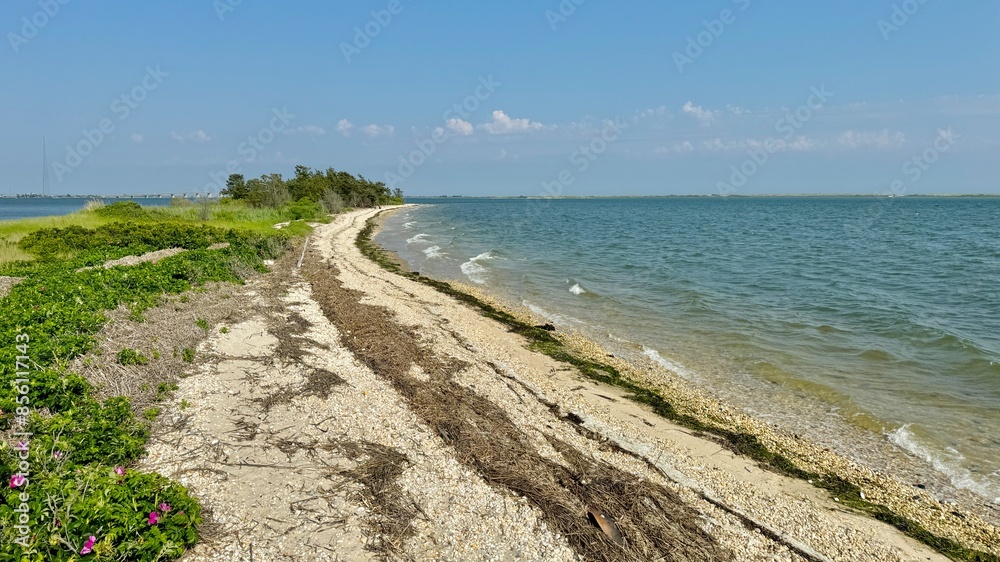 Beach on Hampton Bay in Long Island, New York Beach on Hampton Bay in Long Island, New York