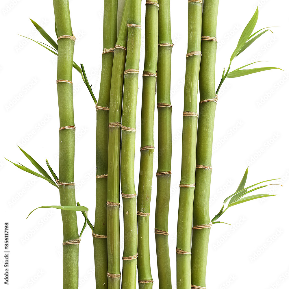 Serene arrangement of Bamboo stalks with lush green leaves on a transparent background. Tranquil nature concept - Ai Image Serene arrangement of Bamboo stalks with lush green leaves on a transparent background. Tranquil nature concept - Ai Image