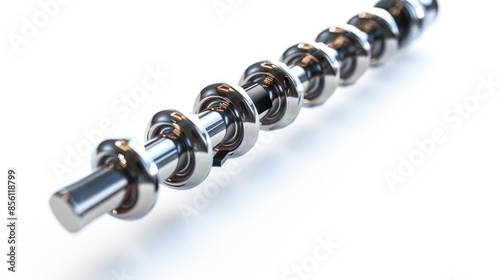 Close up shot of a metal object on a white surface