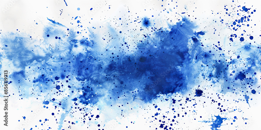 Blue watercolor paint splatter flow background wallpaper backdrop. Abstract shapes, copy space, expressive grunge painting Blue watercolor paint splatter flow background wallpaper backdrop. Abstract shapes, copy space, expressive grunge painting