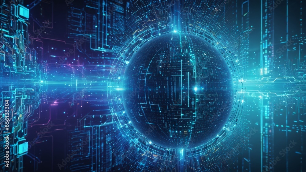 Abstract default technology background illustrating quantum encryption Abstract default technology background illustrating quantum encryption