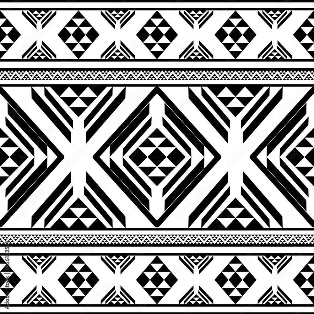 custom made wallpaper toronto digitalAncient echoes Aztec geometric seamless patterns southwest Navajo Native American tribal ethnic black and white for textile printing
