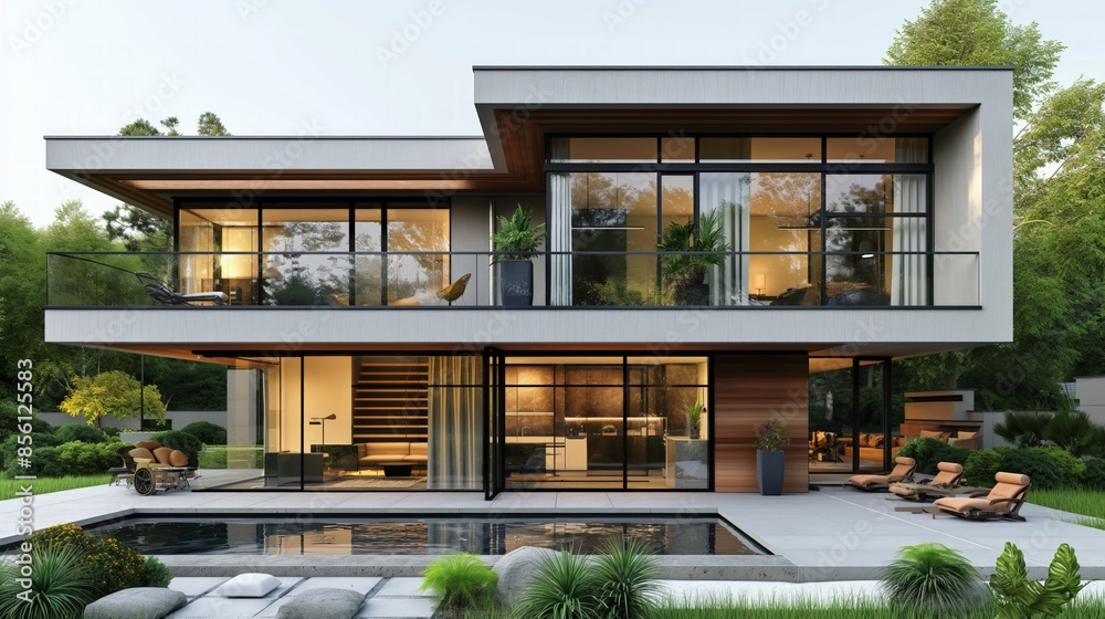 Big luxury modern househouse with a swimming pool Big luxury modern househouse with a swimming pool