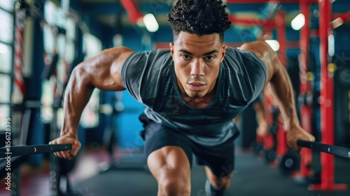 A man doing a high-intensity interval training (HIIT) workout for cardiovascular health.