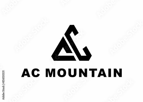letter ac mountain logo, design, Vector, illustration, creative icon, template