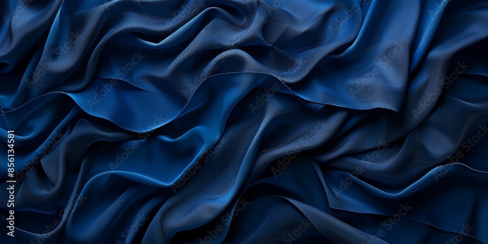 Fototapeta premium dark blue fabric material texture used a background