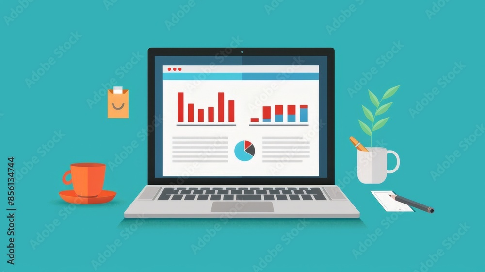 Streamlining Customer Interactions: Business Owner Using CRM Software on Laptop Streamlining Customer Interactions: Business Owner Using CRM Software on Laptop