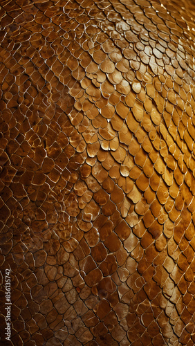 Wallpaper Mural Golden Snake skin texture. Animals and nature, background surface Torontodigital.ca