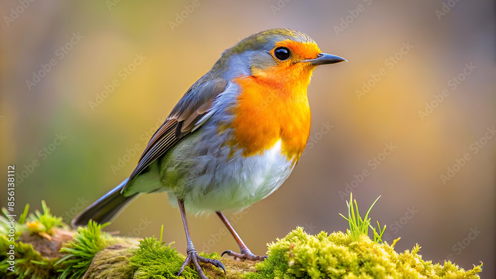 Obraz premium Robin bird (Erithacus rubecula)