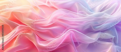 Abstract background of colorful fabric with soft, flowing texture.