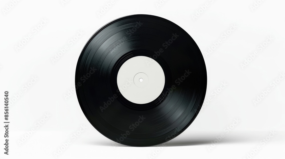 Isolated LP vinyl record mockup with cover on white background Clip path available Isolated LP vinyl record mockup with cover on white background Clip path available
