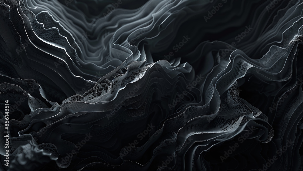 Abstract Elegance: Textured Waves in Monochrome - A Sophisticated Wallart and Wallpaper Design for Contemporary Spaces Abstract Elegance: Textured Waves in Monochrome - A Sophisticated Wallart and Wallpaper Design for Contemporary Spaces