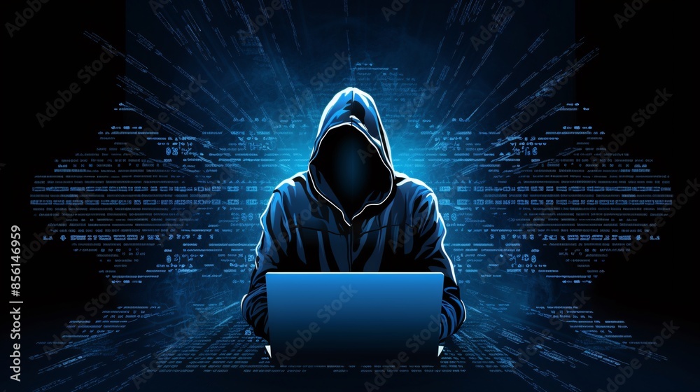 a person in a hoodie using a laptop a person in a hoodie using a laptop