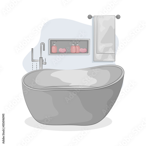 Illustration of bathtub 