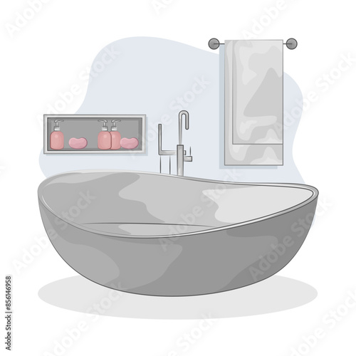 Illustration of bathtub 