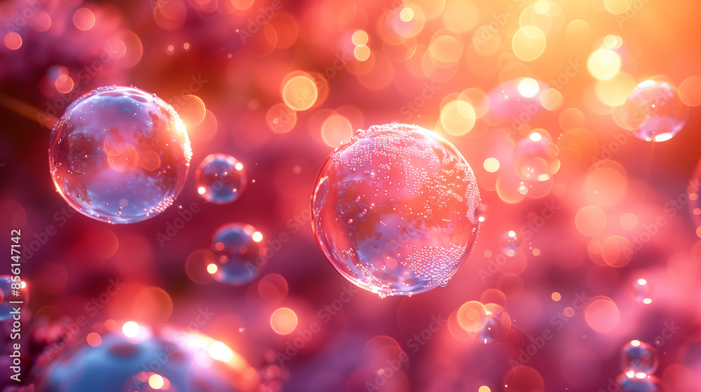 Flying vibrant soap bubbles. Flying vibrant soap bubbles.