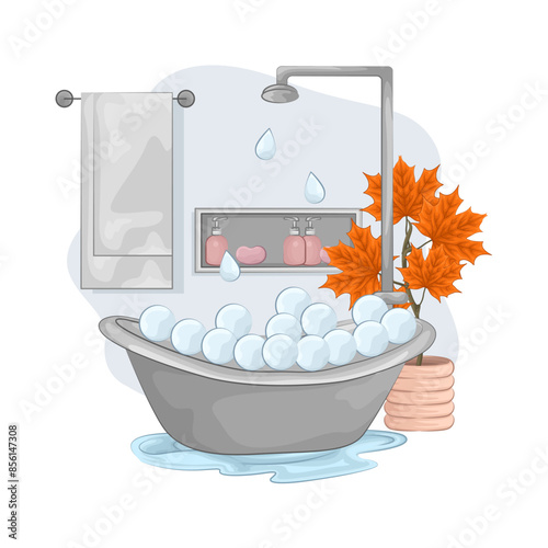 Illustration of bathtub 