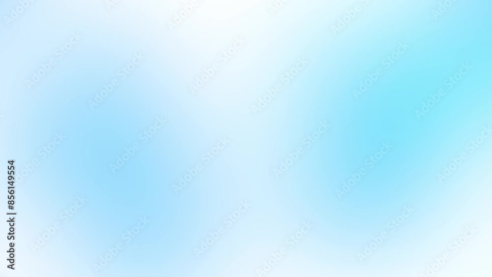 Abstract gradient background with slowly flickering light blue and turquoise colors on white. Seamless loop cycle animation that can repeat endlessly
