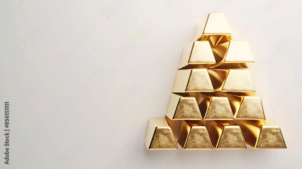 a stack of gold bars