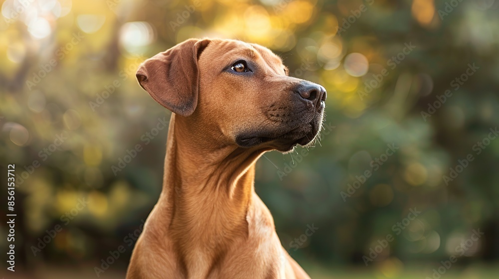 Thai brown ridgeback dog portrait Thai brown ridgeback dog portrait
