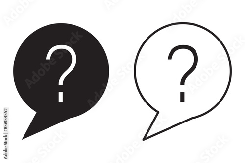 Comment question line icon set. faq line icon. question and answer pictogram. inquire bubble. ask or request sign. frequently asked questions icon for Ui designs.

