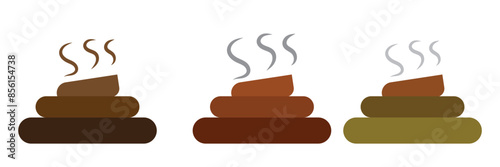Poop line icon set. dog shit vector icon. animal poo sign for UI designs.