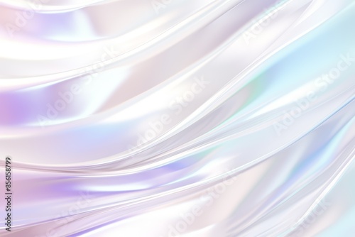 Elegant abstract white background, holographic foil shimmer, subtle color shifts, ideal for modern wallpaper