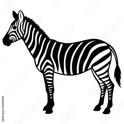 zebra isolated on white