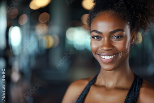 Smiling Woman In Sportswear At Gym