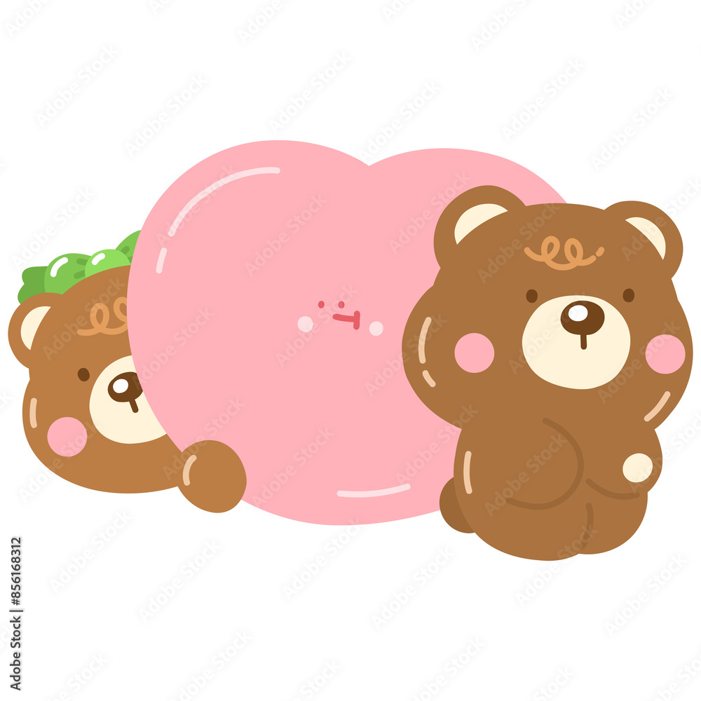 Fototapeta premium teddy bear with heart