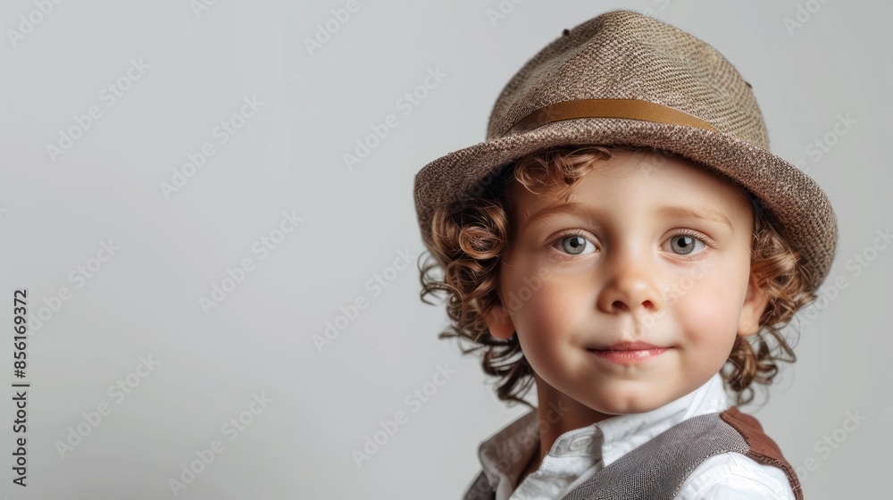 A stylish little gentleman with a relaxed pose, epitomizing youthful elegance and grace. isolated white background A stylish little gentleman with a relaxed pose, epitomizing youthful elegance and grace. isolated white background