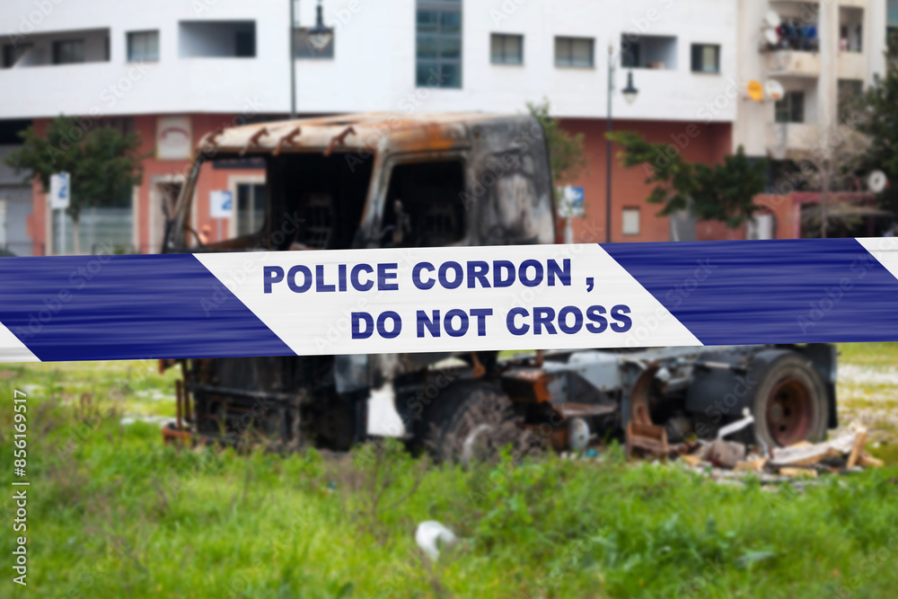 Obraz premium Police cordon, do not cross