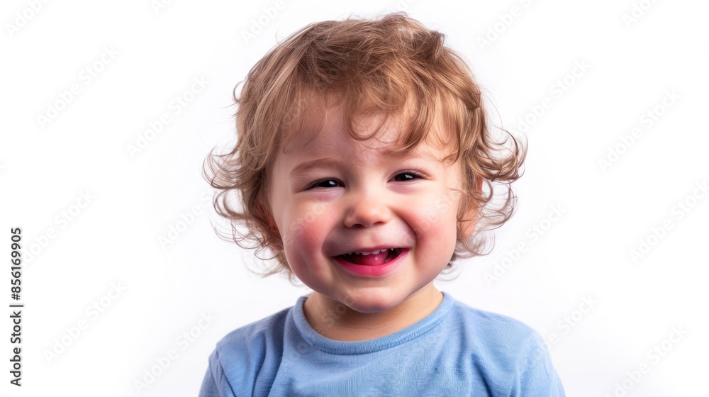 An adorable child with a playful wink, showcasing youthful exuberance and joy. isolated white background An adorable child with a playful wink, showcasing youthful exuberance and joy. isolated white background