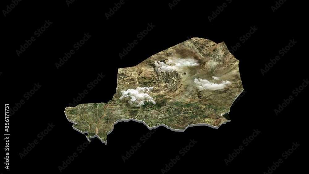 Niger 3D Country Map Animation Transparent Alpha Niger 3D Country Map Animation Transparent Alpha