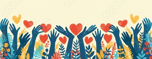Wallpaper Mural Volunteer appreciation template with heartwarming elements and plenty of copy space Torontodigital.ca