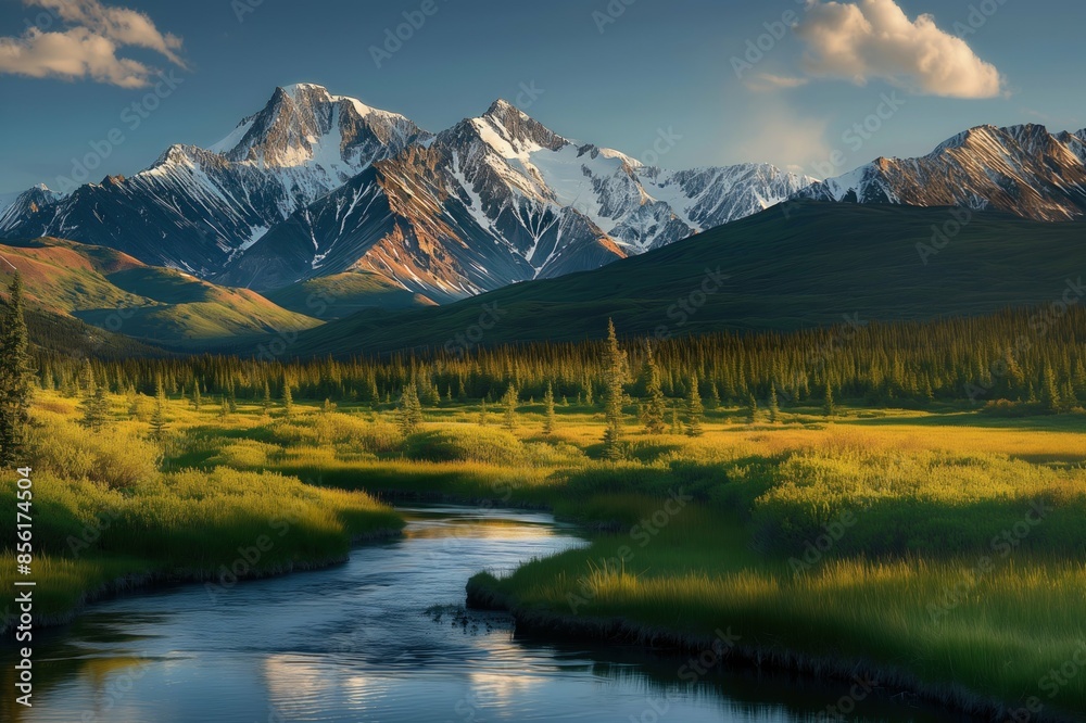 Fototapeta premium A river in the mountains