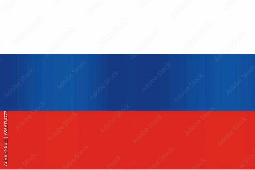 The Russian flag is a horizontal striped banner with blue, white and red colors Generative AI The Russian flag is a horizontal striped banner with blue, white and red colors Generative AI