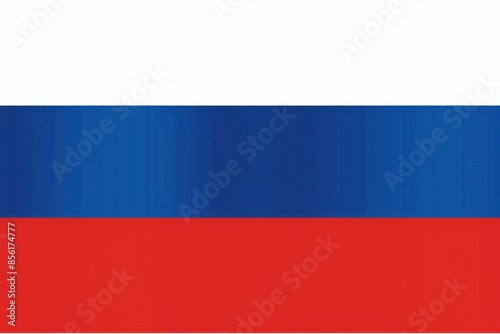 The Russian flag is a horizontal striped banner with blue, white and red colors Generative AI photo