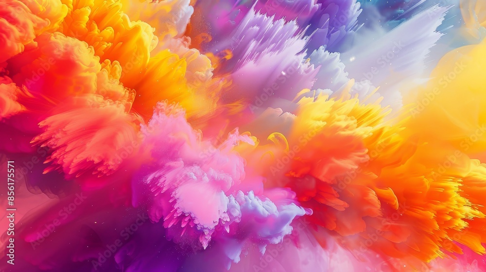 Abstract Colorful Cloudscape with Sparkles Abstract Colorful Cloudscape with Sparkles
