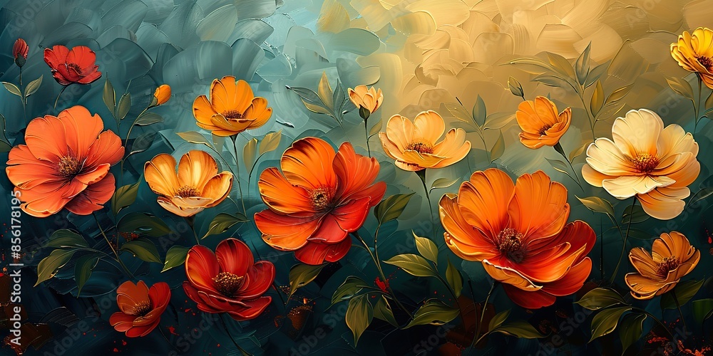 freehand oil on canvas brush the paint modern art plants flowers wallpaper posters cards murals carpet hangings prints wallpaper posters.stock illustration freehand oil on canvas brush the paint modern art plants flowers wallpaper posters cards murals carpet hangings prints wallpaper posters.stock illustration