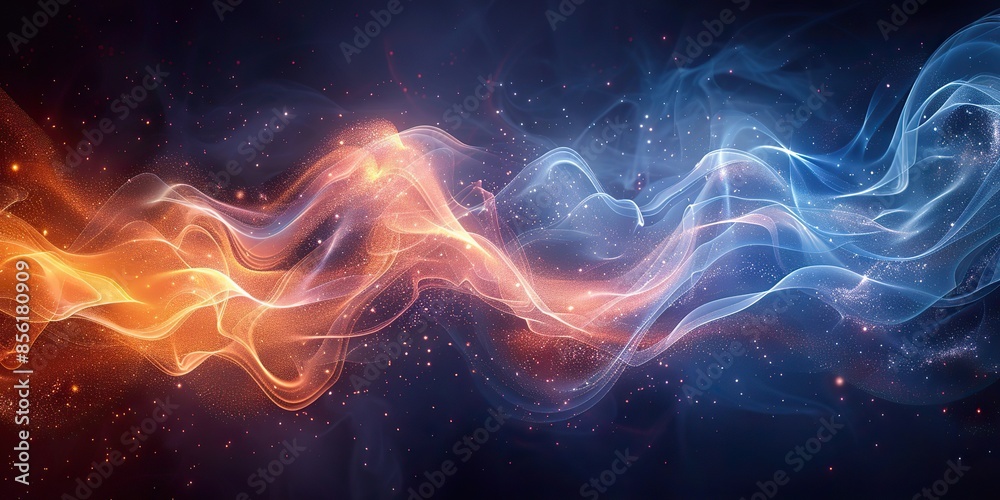 Fototapeta premium air flow icon on transparent background infrared wind wave light effect modern illustration.stock illustration