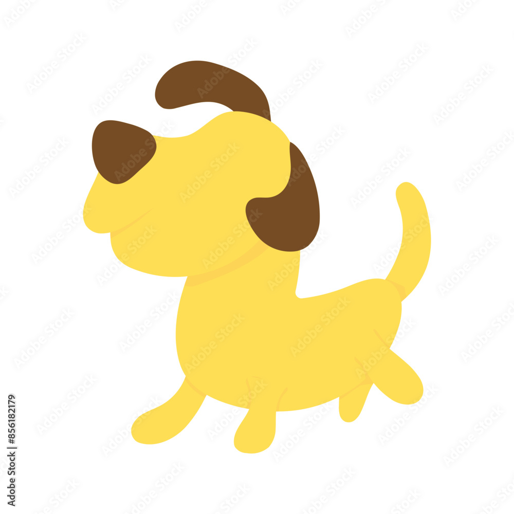 Fototapeta premium Cute Dog Flat