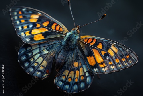 A Close-Up View of a Vibrant Butterfly