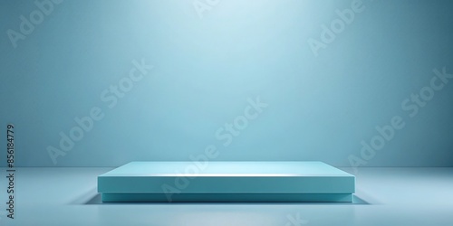 Pastel blue platform podium perfect for product displays, rendering, Pastel blue, platform, podium, product, display