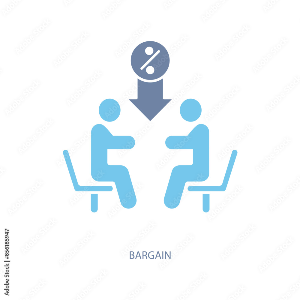 bargain concept line icon. Simple element illustration. bargain concept outline symbol design. bargain concept line icon. Simple element illustration. bargain concept outline symbol design.