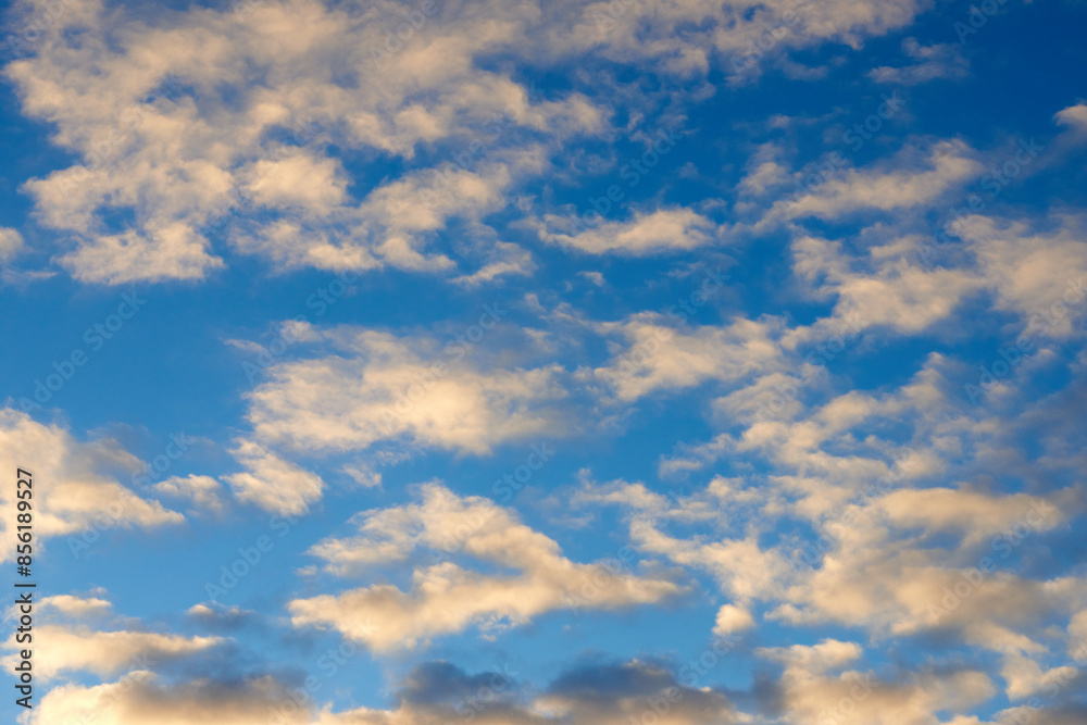 Nature, blue sky and clouds for background for natural beauty, atmosphere and weather. Wallpaper, sunshine and pattern with scenic view in air for environment, heaven and cloudscape in morning Nature, blue sky and clouds for background for natural beauty, atmosphere and weather. Wallpaper, sunshine and pattern with scenic view in air for environment, heaven and cloudscape in morning
