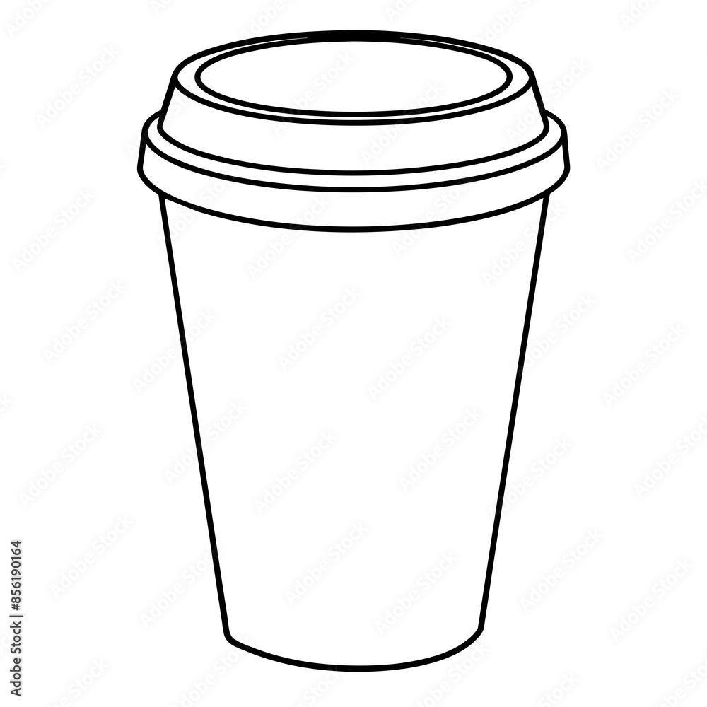 Coffee cup line art vector illustration Coffee cup line art vector illustration