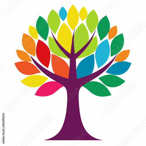 Colorful Tree Vector Illustration